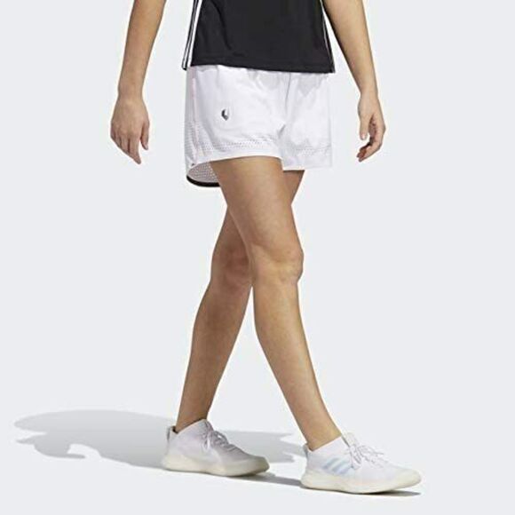 adidas FN6014 Womens Size XS White Performance Heat.RDY Training Shorts Orbit - Picture 4 of 7